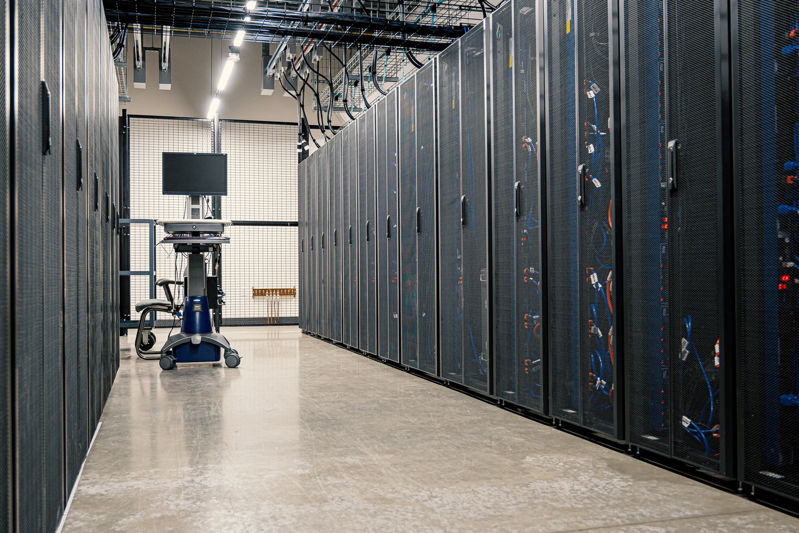 Server racks in an on-premises data centre