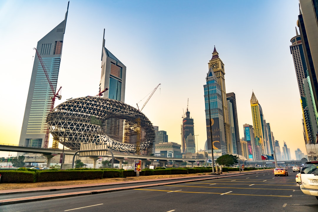 Sheikh Zayed Road with the Museum of the Future, Dubai