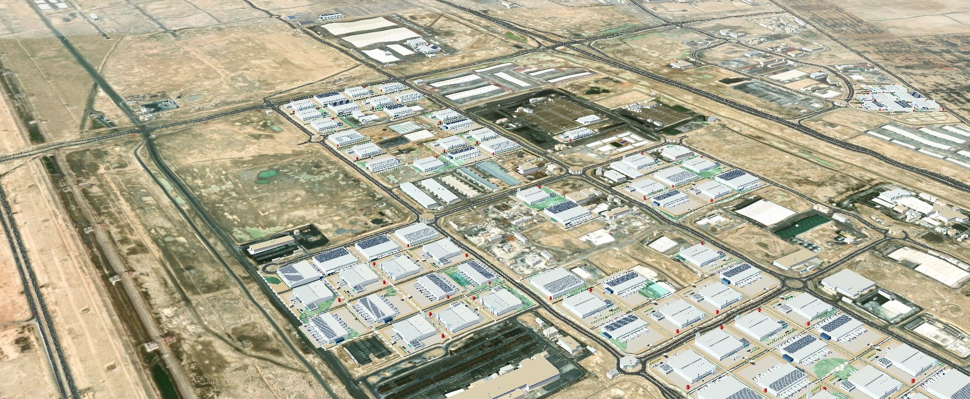 The same zone with a cluster built out, to sell before it is built. Illustrative.