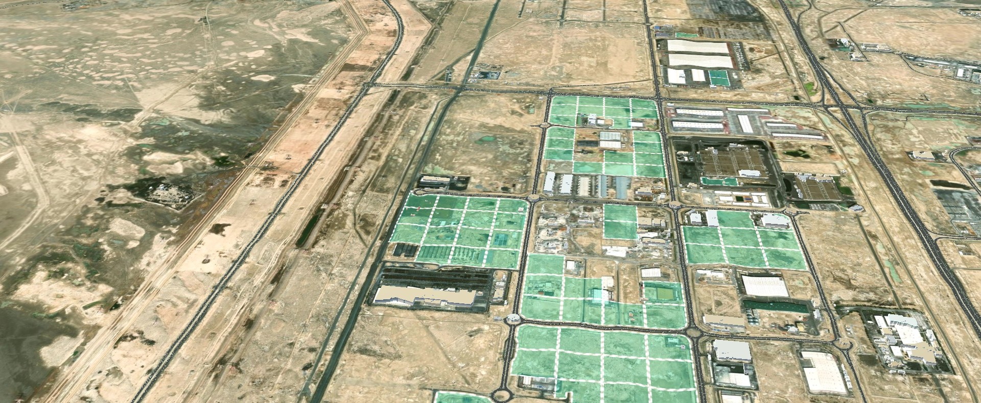 Development land: plots on blocks still empty on the latest satellite photo.