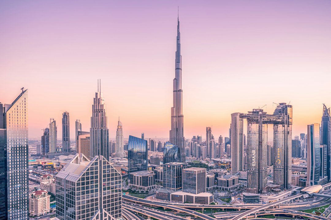 Downtown Dubai and the Burj Khalifa in daylight