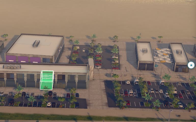 The unit view in the Mostakbal City demo: the chosen shop unit glows as a full body in its status colour with white edges while the rest of its block fades to grey. Unit statuses in the demo are illustrative.